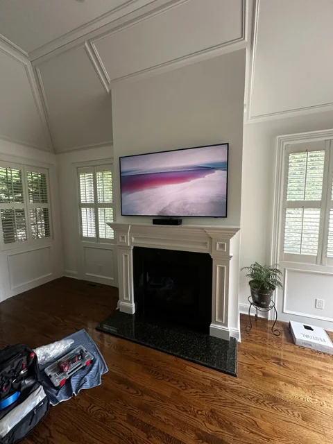 TV mounting, project photograph 2